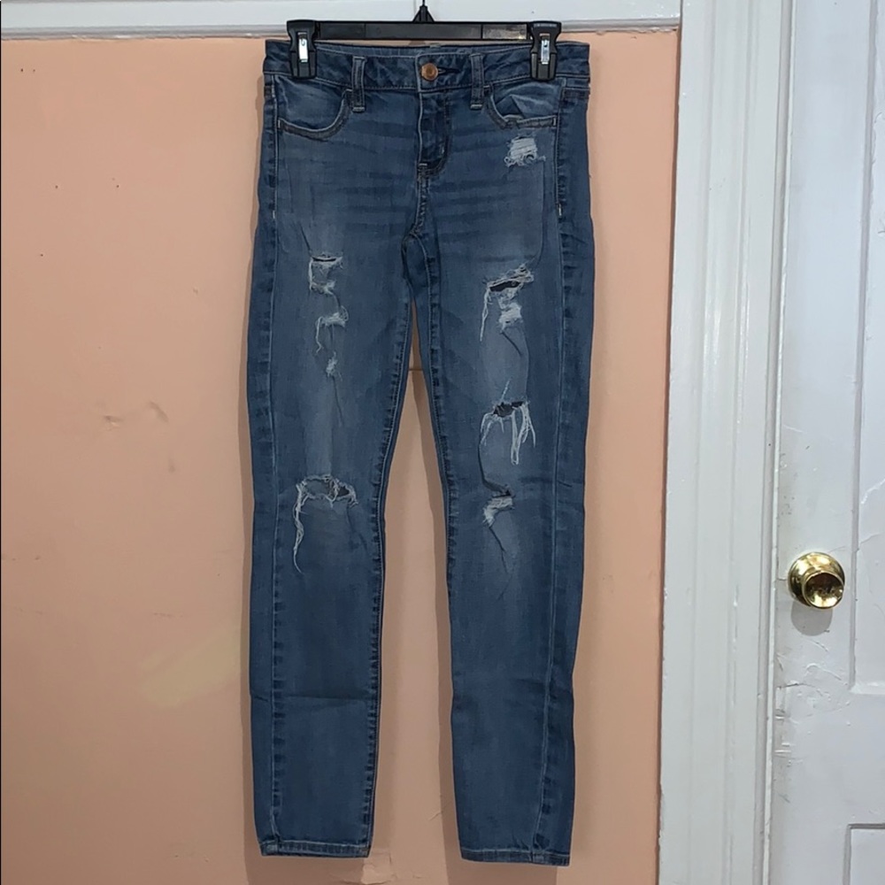 American Eagle Distressed Jegging Jeans - Picture 1 of 6